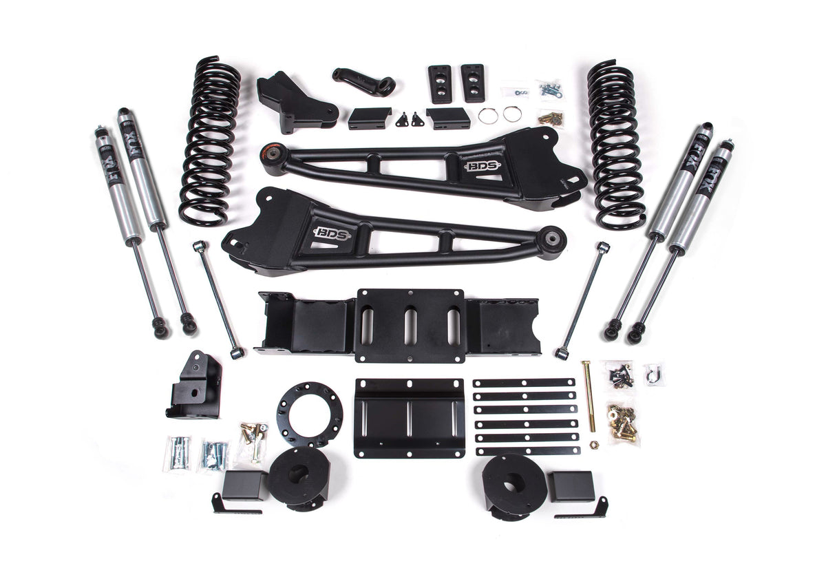 BDS Suspension 5.5 Inch Lift Kit w/ Radius Arm Ram 2500 w/ Rear Air Ride 19-24 4WD Gas Fox 2.0 Performance Shocks (BDS1737FS)