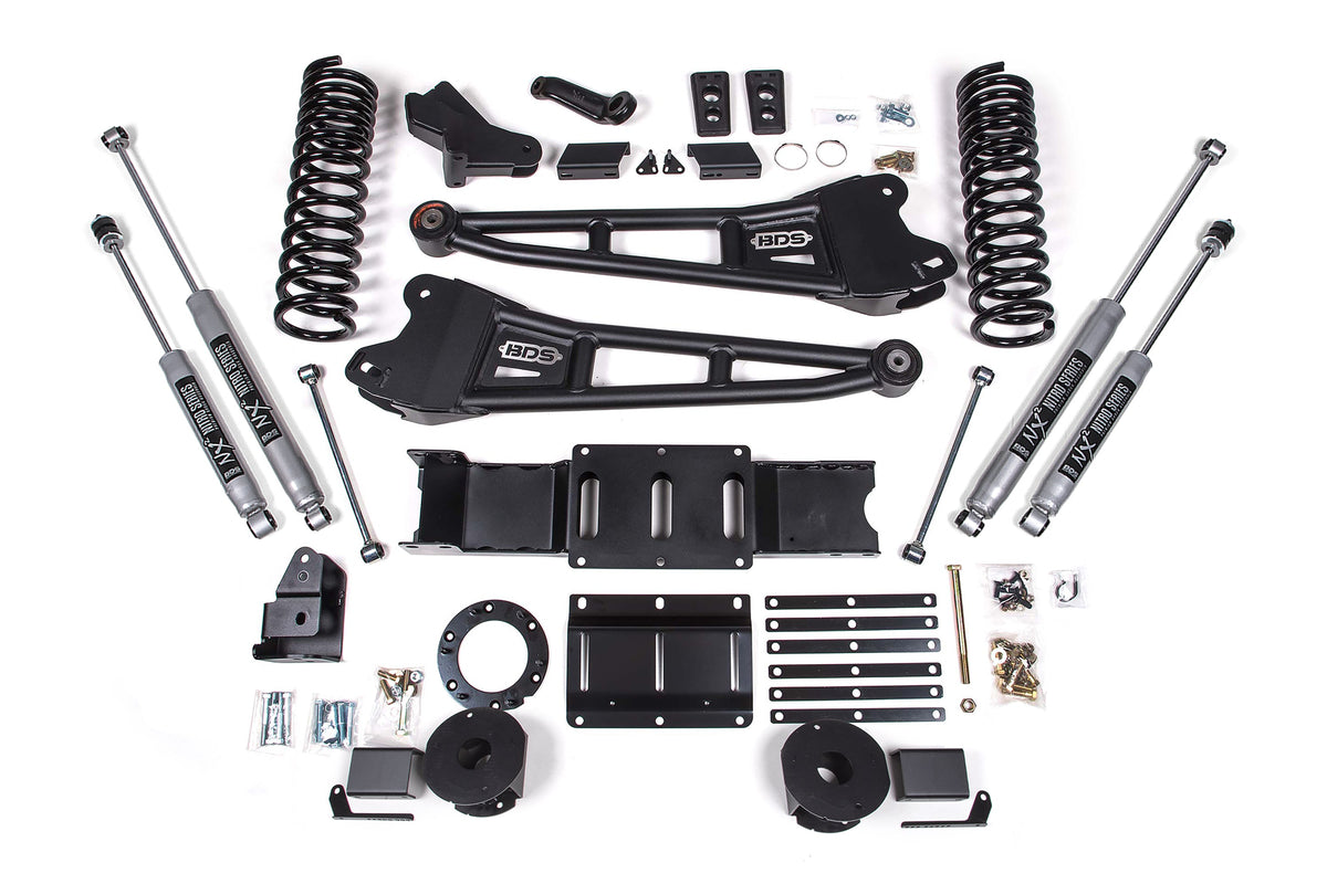 BDS Suspension 5.5 Inch Lift Kit w/ Radius Arm Ram 2500 w/ Rear Air Ride 19-24 4WD Gas NX2 Nitro Shocks (BDS1737H)