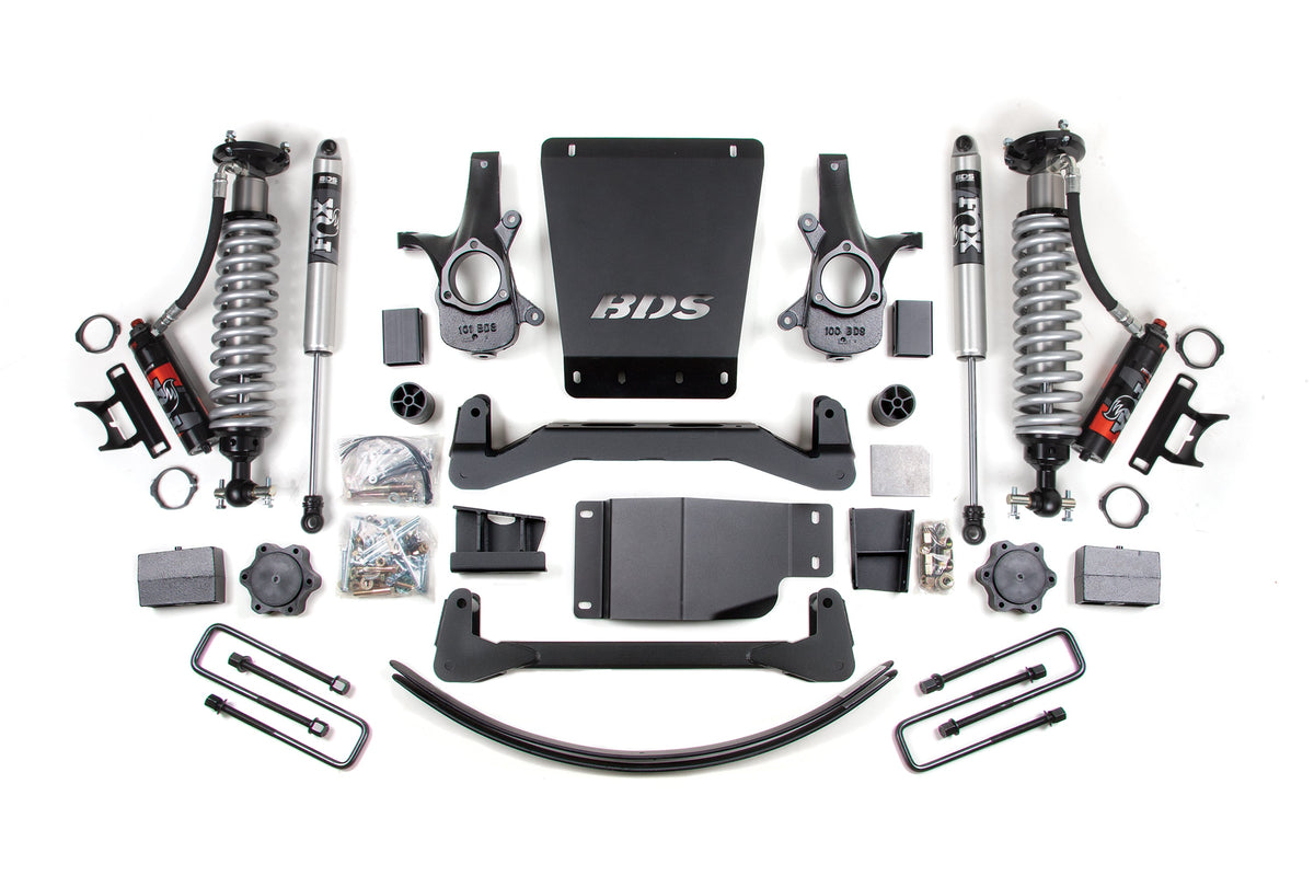 BDS Suspension 2007-2013 GM 1500 4wd 6" Suspension Lift Kit 5.5 Inch Rear Block/AAL 2.5 PES C/O Front  2.5 PES P/B Rear BDS Suspension (BDS176PES)