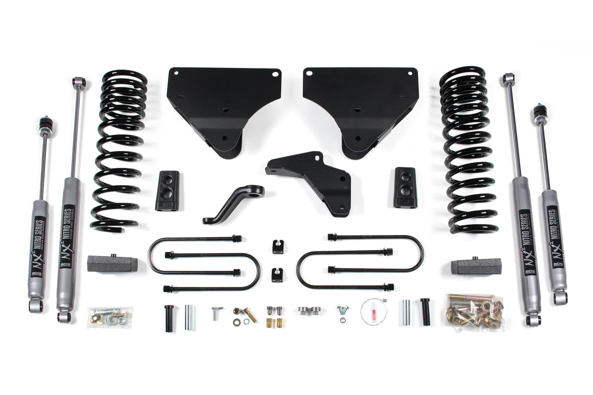 BDS Suspension 4 Inch Lift Kit Ram 3500 13-18 4WD Diesel 2 Inch Block NX2 Nitro Shocks (BDS1778H)