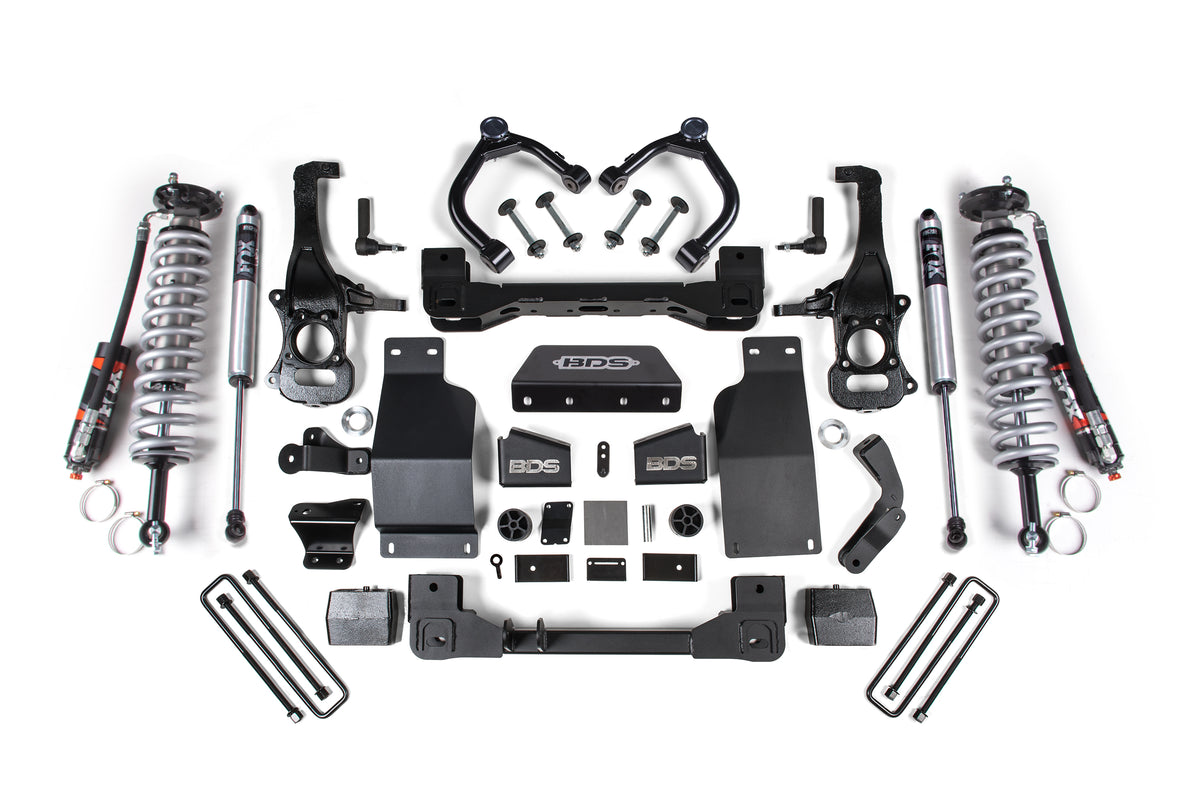 BDS Suspension 4 Inch Lift Kit FOX 2.5 Performance Elite Coil-Over Chevy Trail Boss or GMC AT4 1500 20-24 4WD Diesel Fox 2.0 Performance Shocks (BDS1807FPE)