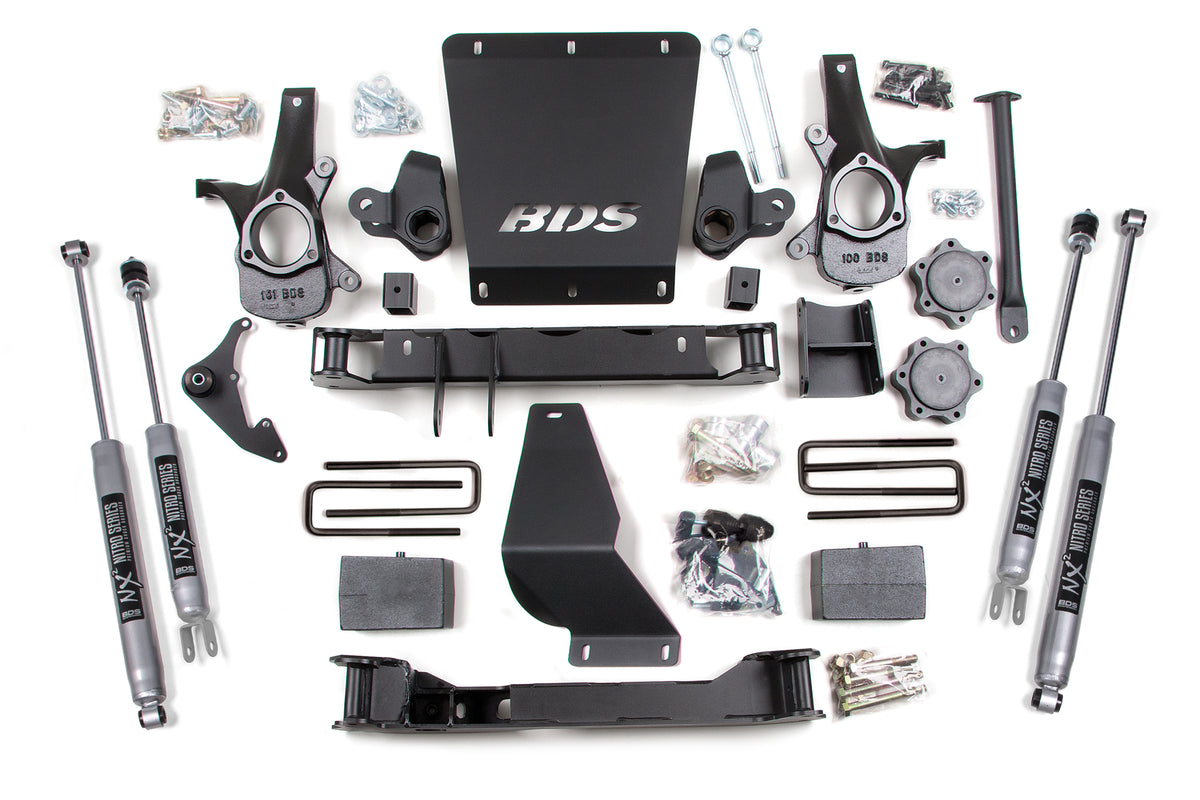 BDS Suspension 6 Inch Lift Kit Silverado/Sierra 1500 99-06 4WD Leaf Springs Fox 2.0 Performance (BDS180FS)