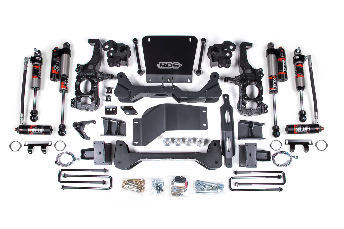 BDS Suspension 6.5 Inch Lift Kit FOX Performance Elite Silverado/Sierra 2500HD/3500HD 20-24 4WD 6 Inch Block Kit Without Overload (BDS1823FPE)