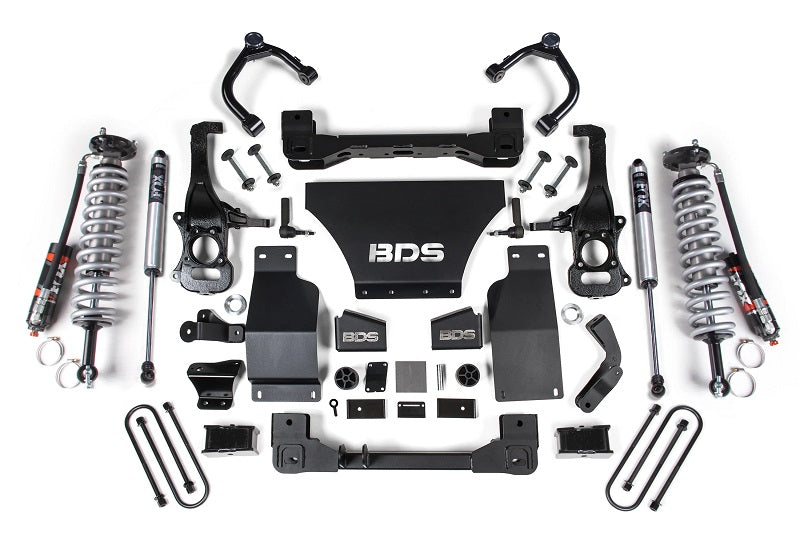 BDS Suspension 25-Up Silverado/Sierra 1500 4WD 4 Inch Suspension Lift Kit V8 Gas 3 Inch Rear Block -Fox 2.5 PES C/O Front Fox 2.0 PS Rear BDS Suspension (BDS1851PSS)