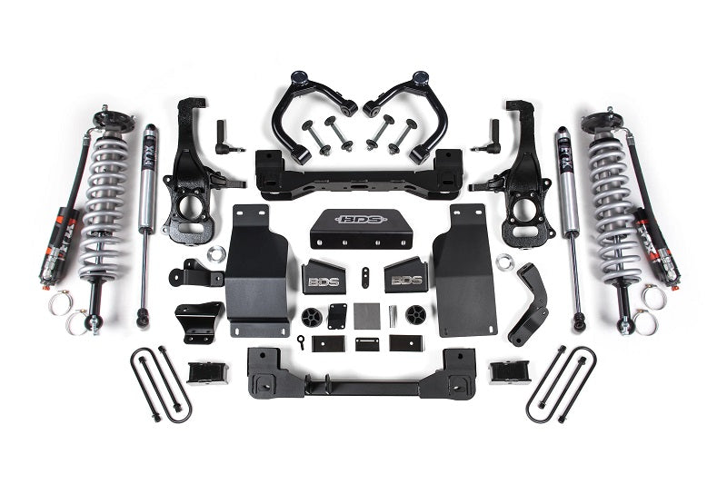 BDS Suspension 25-Up Silverado/Sierra 1500 4WD 4 Inch Suspension Lift Kit 3.0 Diesel / 2.7 Gas 3 Inch Rear Block -Fox 2.5 PES C/O Front Fox 2.0 PS Rear BDS Suspension (BDS1853PSS)