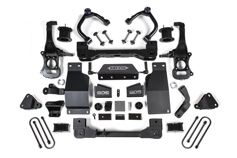 BDS Suspension 2025-Up Silverado/Sierra 1500 4WD 4 Inch Suspension Lift Kit w/ARC 3.0 Diesel / 2.7 Gas 3 Inch Rear Block Spacer Front BDS Suspension (BDS1854H)
