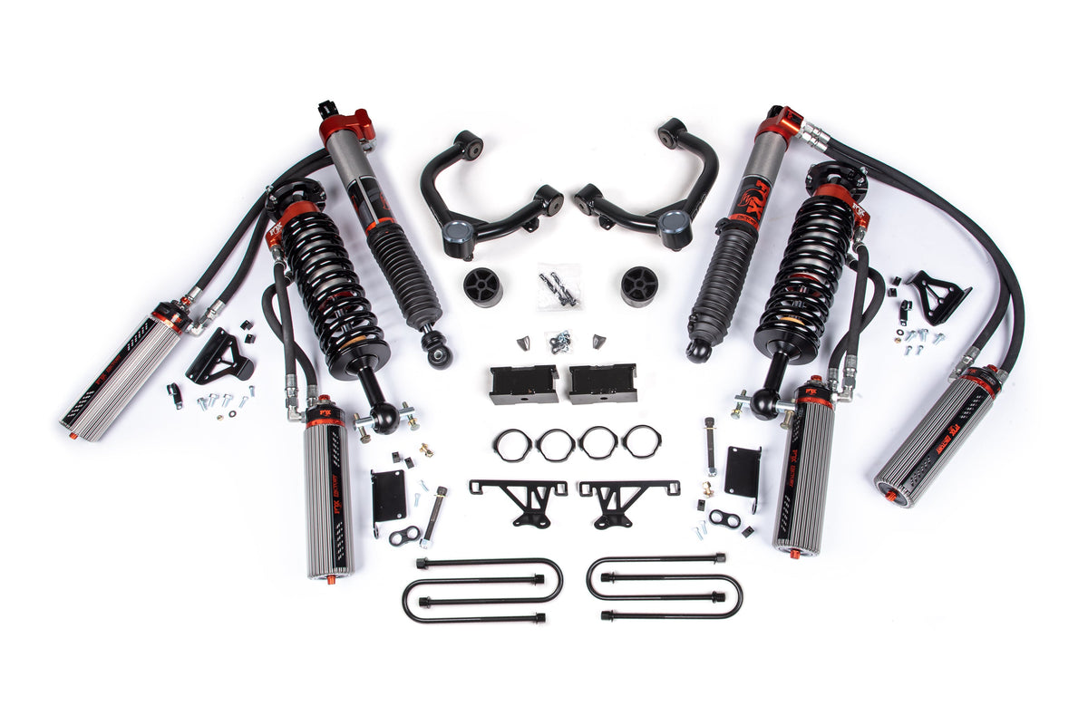 BDS Suspension 25-26 Chevy Tb/GMC AT4 1500 4WD 1.0 Inch Suspension Lift Kit, 0.5 Inch Rear, Block - Fox 3.0 Factory Race Series C/O Front, Fox 3.0 Factory Race Series Rear BDS Suspension (BDS1858FRS)