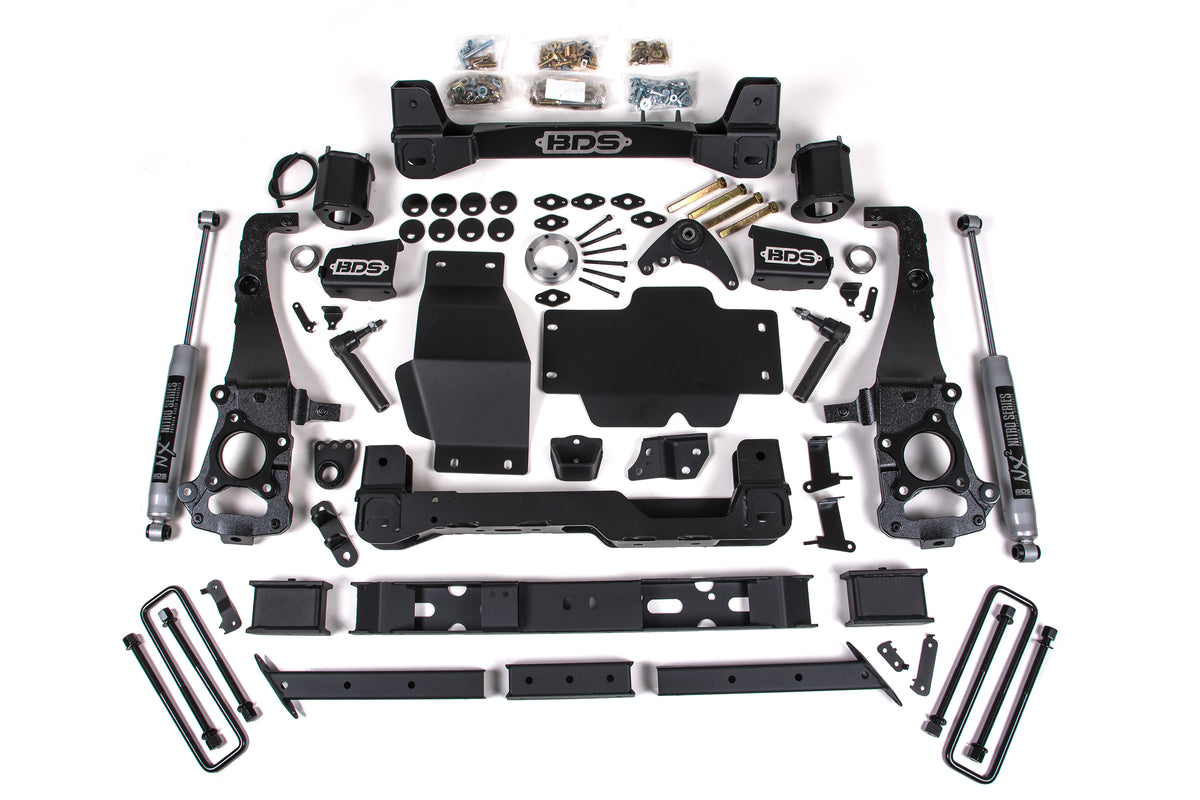 BDS Suspension 6 Inch Lift Kit Ford Ranger 19-23 4WD Cast Steel Knuckle Fox 2.0 Performance Shocks (BDS1907FS)