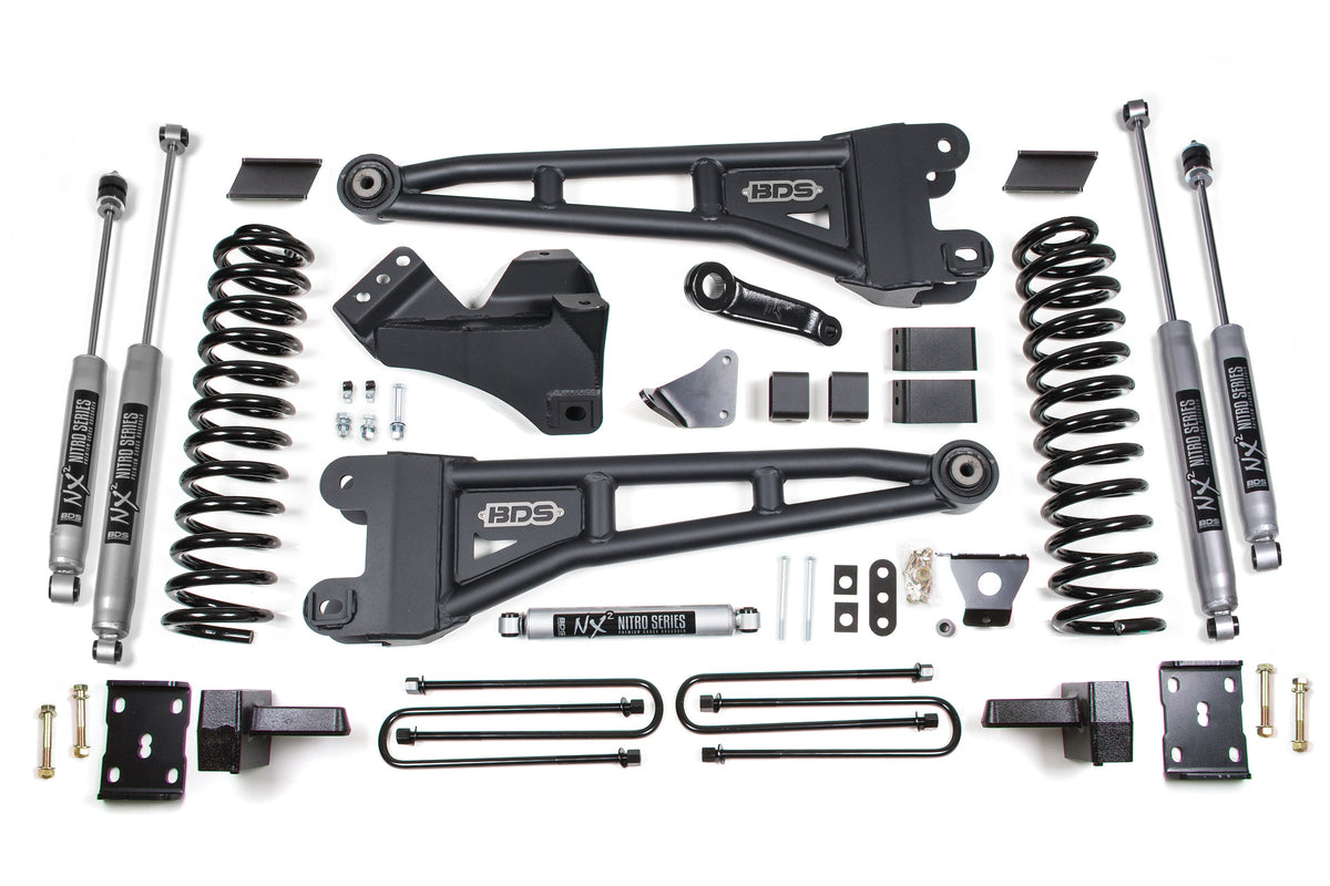 BDS Suspension 6 Inch Lift Kit w/ Radius Arm Ford F250/F350 Super Duty 08-10 4WD Gas Block without Factory Overload NX2 Nitro (BDS1956H)