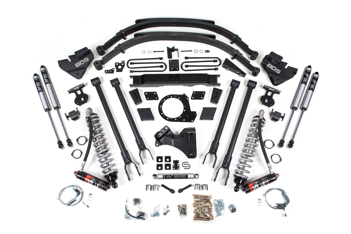 BDS Suspension 9 inch Inch Lift Kit w/ 4-Link FOX 2.5 Performance Elite Coil-Over Conversion Ford F250/F350 Super Duty 20-22 4WD Diesel (BDS1959FPE)