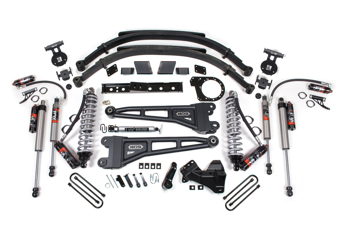 BDS Suspension 7 Inch Lift Kit w/ Radius Arm FOX 2.5 Performance Elite Coil-Over Conversion Ford F250/F350 Super Duty 20-22 4WD Diesel (BDS1981FPE)
