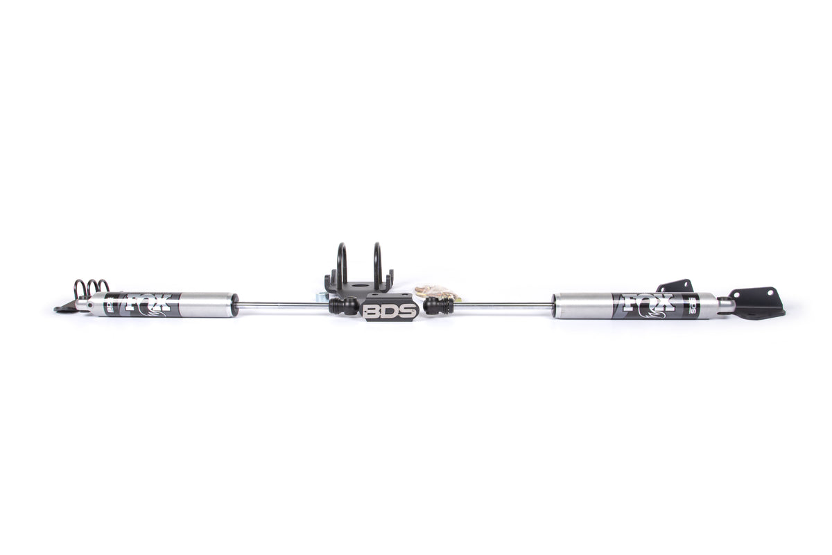 BDS Suspension Dual Steering Stabilizer Kit w/ FOX 2.0 Performance Shocks T-Style Steering Dodge Ram 2500 08-13 and 3500 08-12 4WD (BDS2014DF)