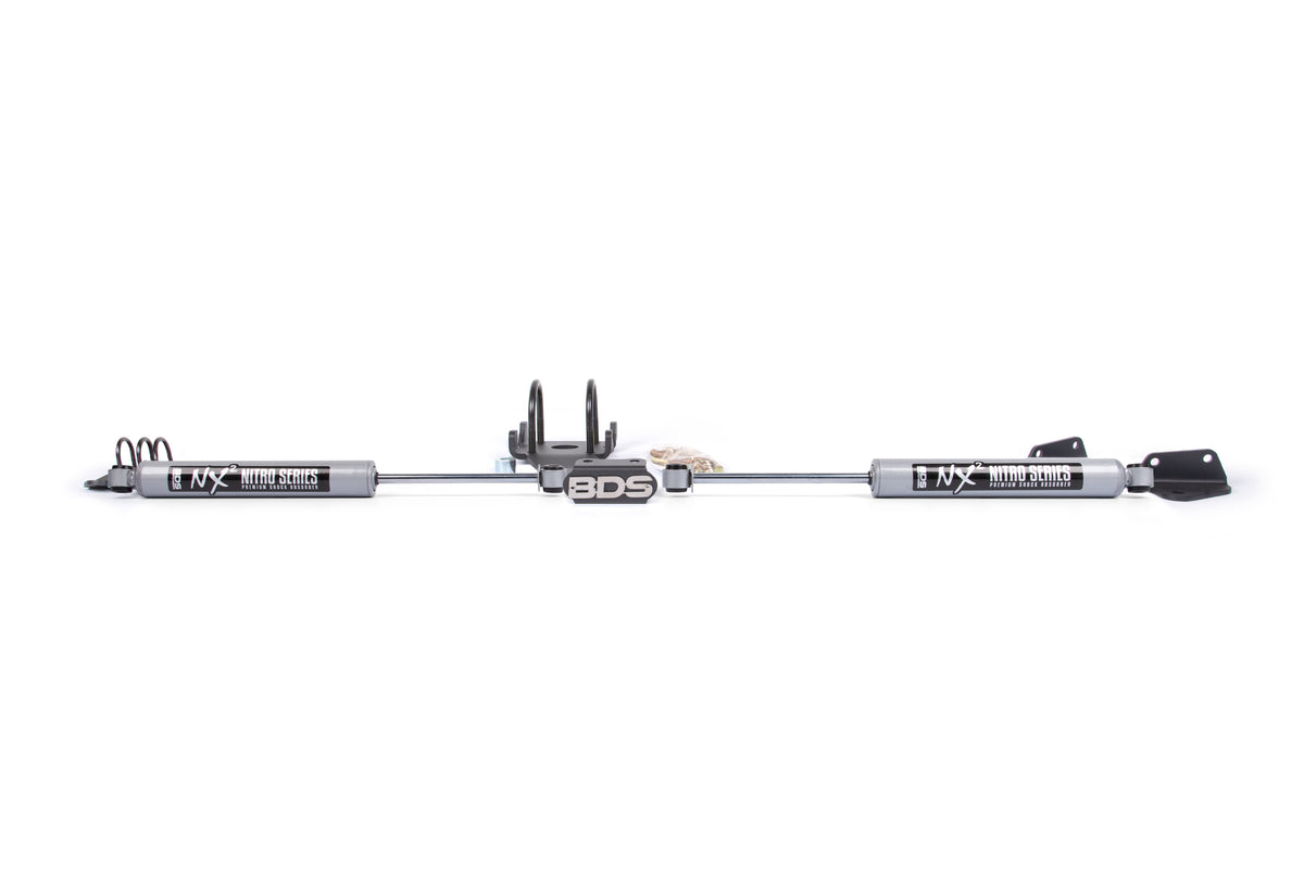 BDS Suspension Dual Steering Stabilizer Kit w/ NX2 Shocks Dodge Ram 2500/3500 09-13 4WD T-Style Steering (BDS2014DH)