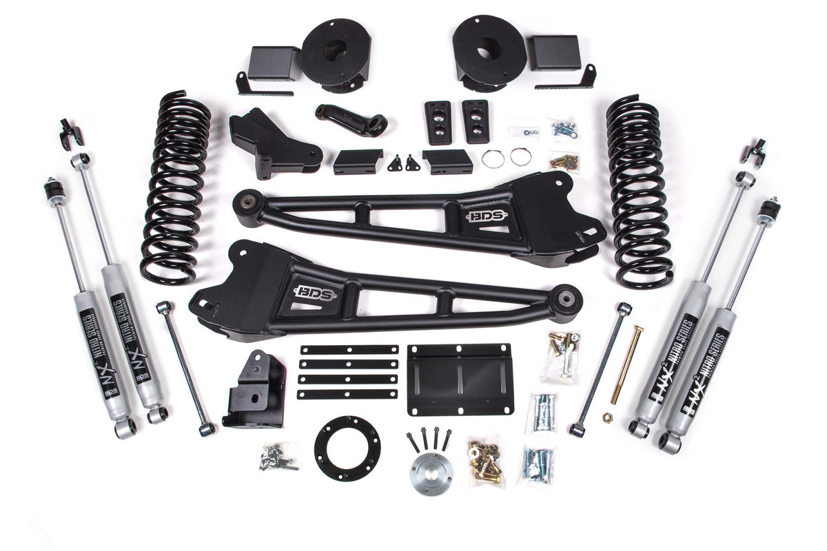 BDS Suspension 5.5 Inch Lift Kit w/ Radius Arm Ram 2500 w/ Rear Air Ride 14-18 4WD Gas Fox 2.0 Performance Shocks (BDS2103FS)