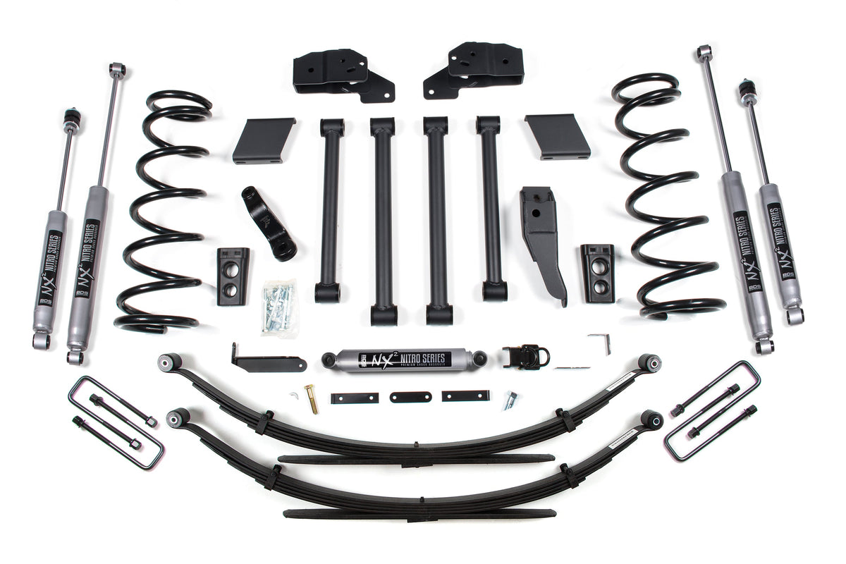 BDS Suspension 94-99 Dodge Ram 2500/3500 4.5 Inch Lift Kit Rear Lift: Block Kit w/Factory Overload-NX2 Nitro Series Shocks BDS Suspension (BDS212H)