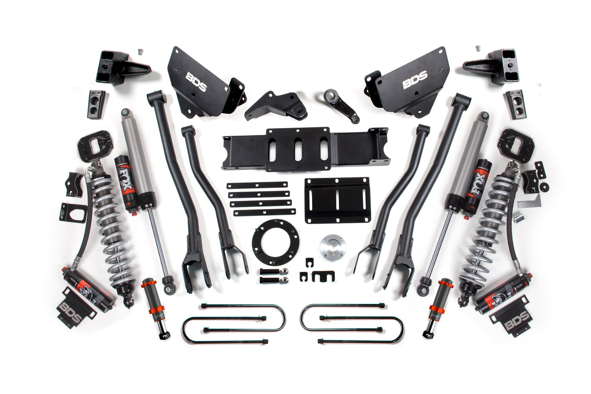BDS Suspension 13-18 Ram 3500 4WD 6 Inch 4-Link Suspension Lift Kit, 4 Inch Rear, Block, 8 Bolt Diesel - Fox 2.5 Performance Elite Series C/O Front, Fox 2.5 Performance Elite Series Rear BDS Suspension (BDS2133PES)