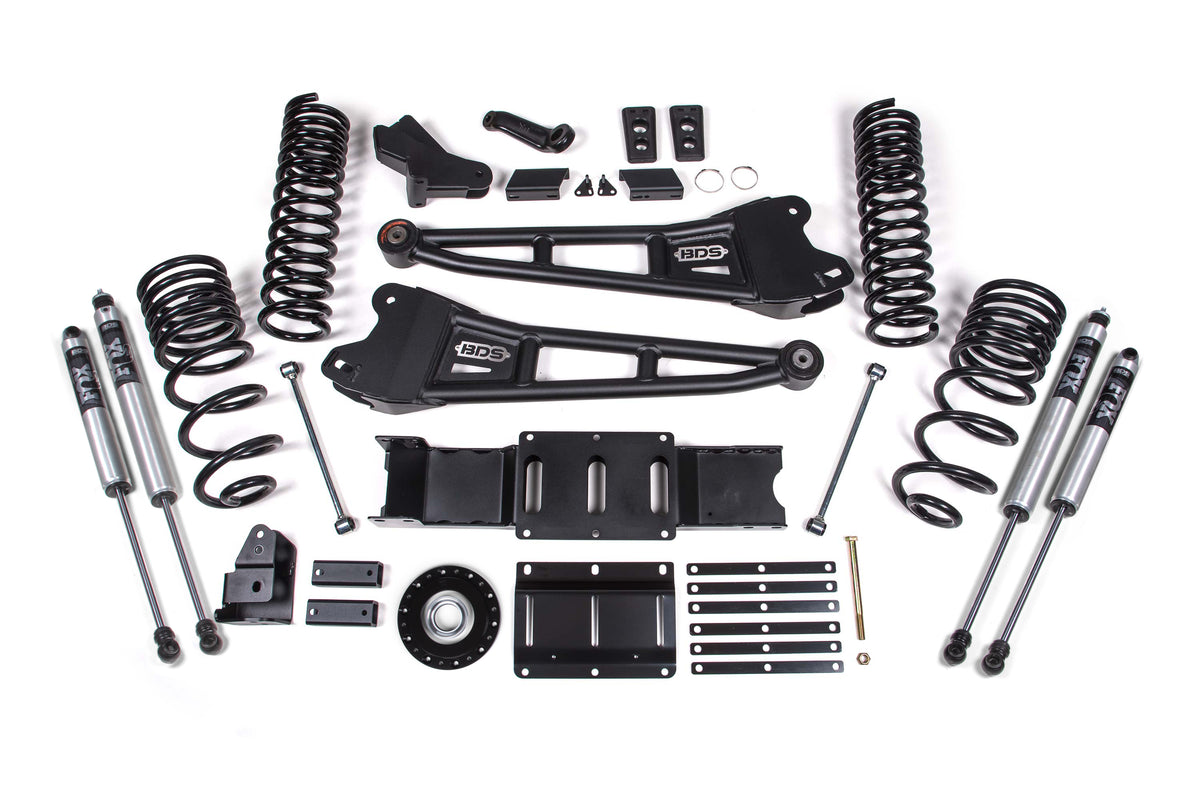 BDS Suspension 2025 Ram 2500 4WD (Diesel) 6 Inch Radius Arm Suspension Lift Kit, 4.5 Inch Rear Lift, Coil Spring - Fox 2.0 IFP PS Shocks BDS Suspension (BDS2135FS)