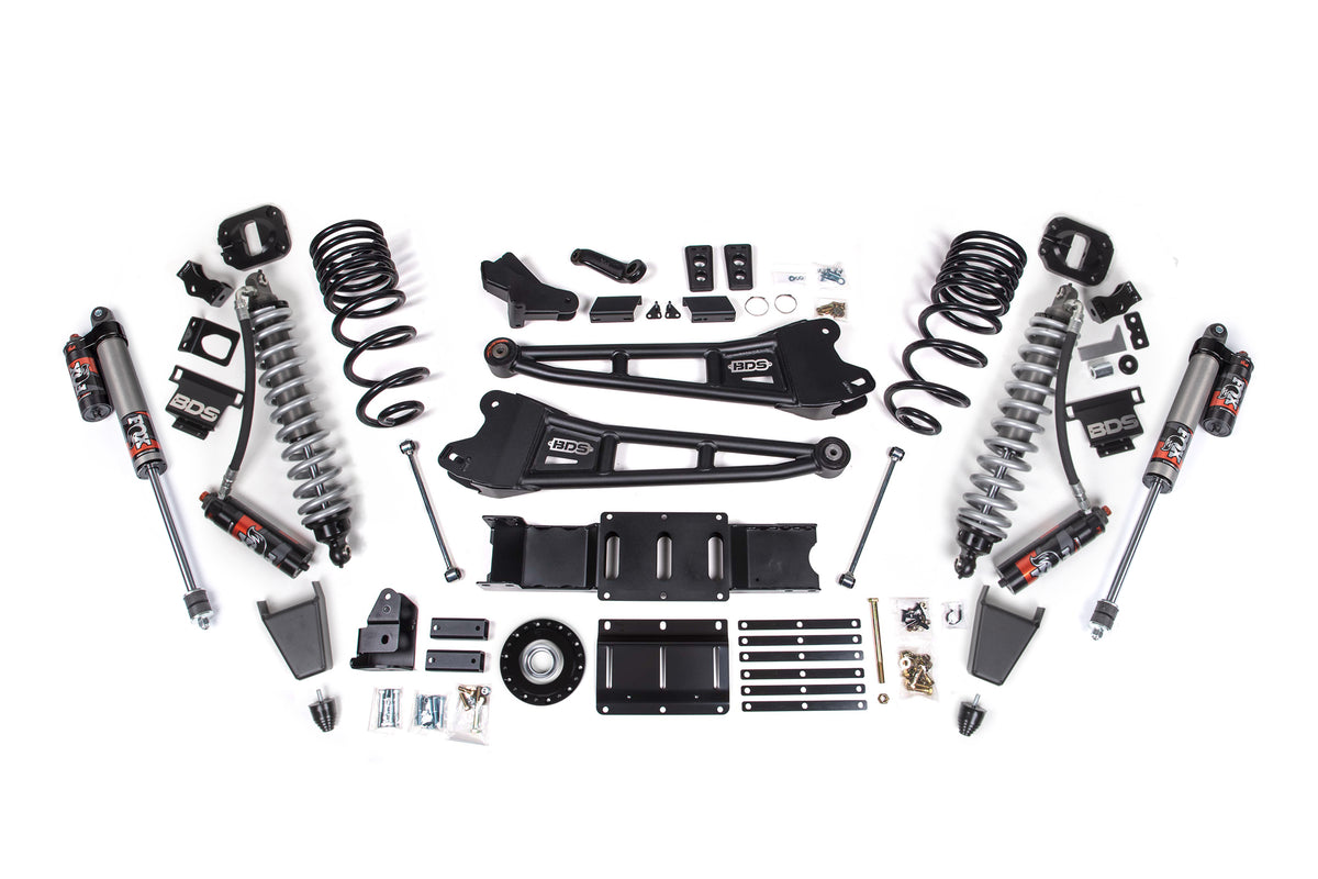 BDS Suspension 2025 Ram 2500 4WD (Diesel) 6 Inch Radius Arm Suspension Lift Kit, 4.5 Inch Rear Lift, Coil Spring - Fox 2.5 PES C/O, Fox 2.5 PES Shocks BDS Suspension (BDS2135PES)