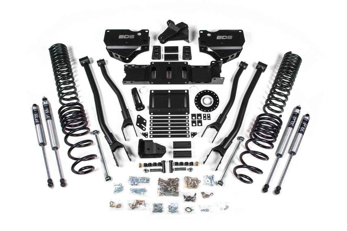 BDS Suspension 2025 Ram 2500 4WD (Diesel) 6 Inch 4-Link Suspension Lift Kit, 4.5 Inch Rear Lift, Coil Spring - Fox 2.0 IFP PS Shocks BDS Suspension (BDS2136FS)