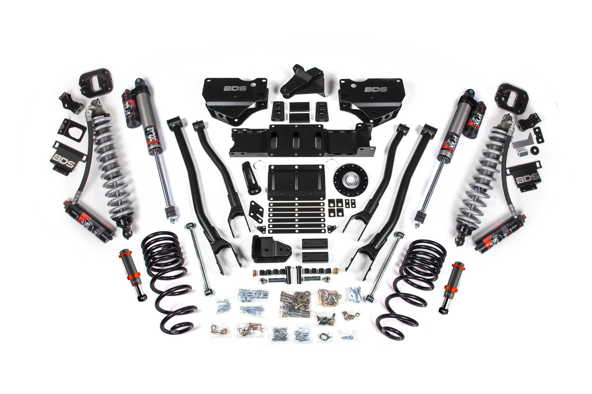 BDS Suspension 2025 Ram 2500 4WD (Diesel) 6 Inch 4-Link Suspension Lift Kit, 4.5 Inch Rear Lift, Coil Spring - Fox 2.5 PES C/O, Fox 2.0 IFP Bump Stop, Fox 2.5 PES Shocks BDS Suspension (BDS2136PESB)