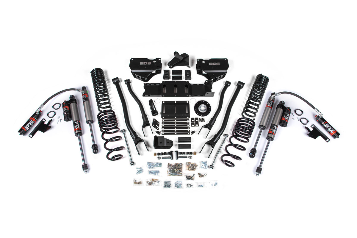 BDS Suspension 2025 Ram 2500 4WD (Diesel) 4 Inch 4-Link Suspension Lift Kit W/ Indexing Ring, 2.5 Inch Rear Lift, Coil Spring - Fox 2.5 PES Shocks BDS Suspension (BDS2138FPE)