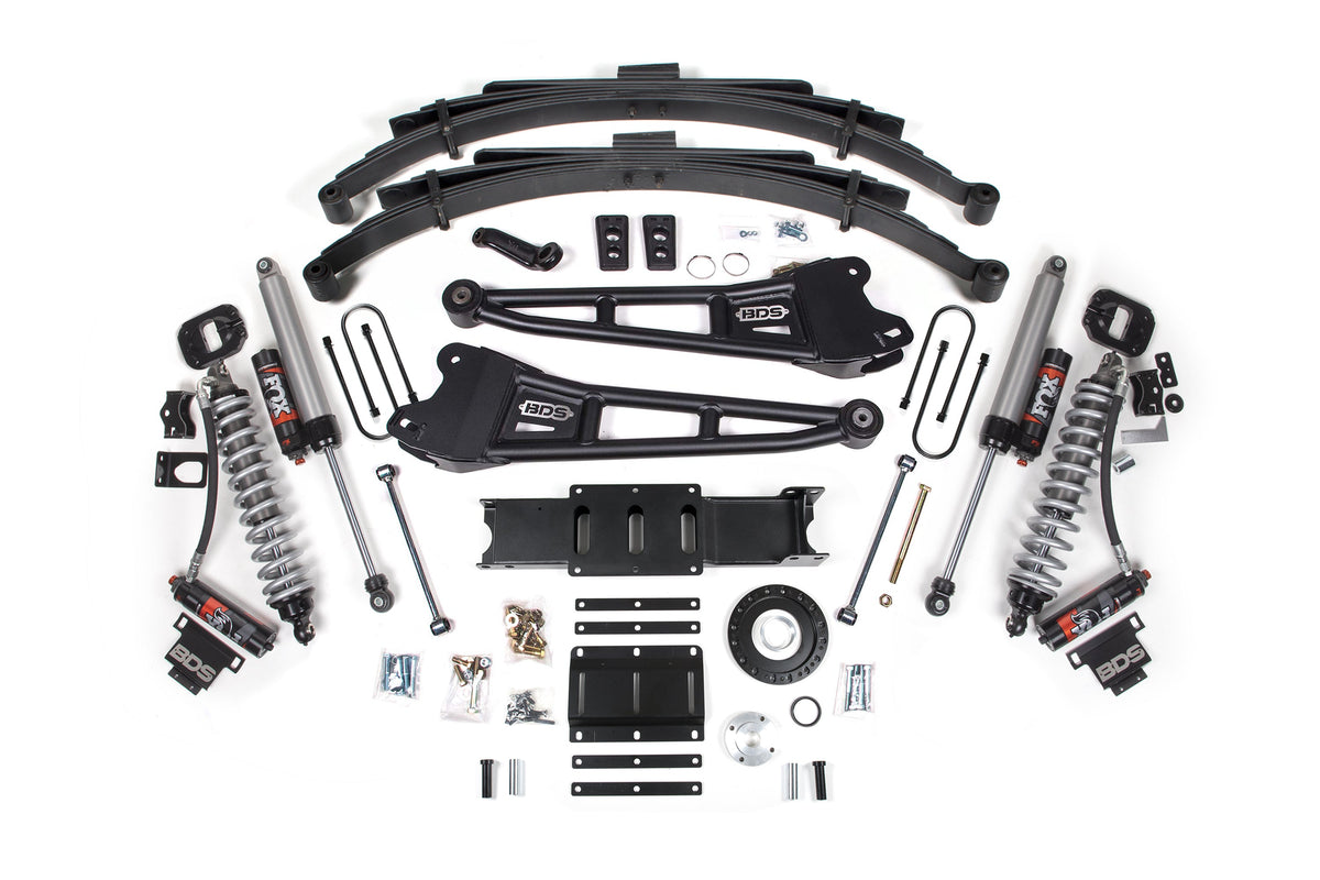 BDS Suspension 13-18 Ram 3500 (Diesel) 6 Inch Coilover Conversion Kit, 4.5 Inch Rear Lift, Leaf Spring, 8 Bolt - Fox 2.5 Performance Elite Series C/O, Fox 2.5 Performance Elite Series Shocks BDS Suspension (BDS2140PES)