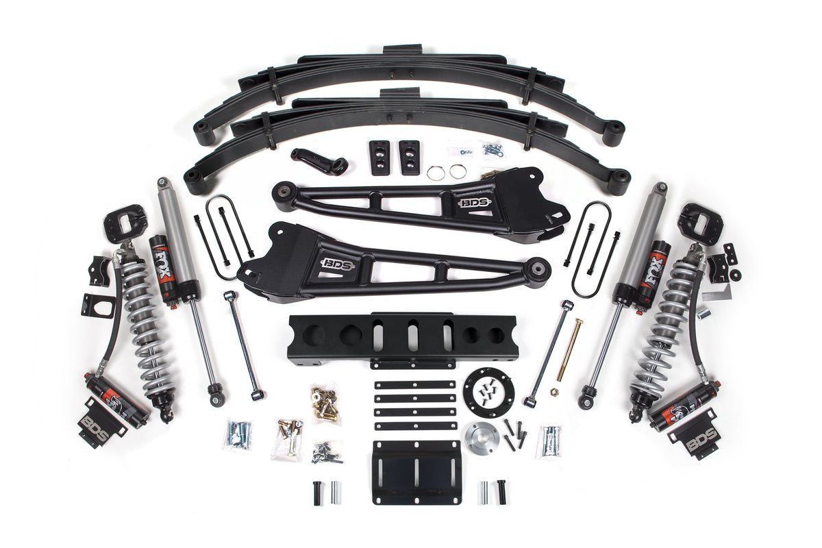 BDS Suspension 13-18 Ram 3500 (Diesel) 6 Inch Coilover Conversion Kit, 4.5 Inch Rear Lift, Leaf Spring, 6 Bolt - Fox 2.5 Performance Elite Series C/O, Fox 2.5 Performance Elite Series Shocks BDS Suspension (BDS2141PES)