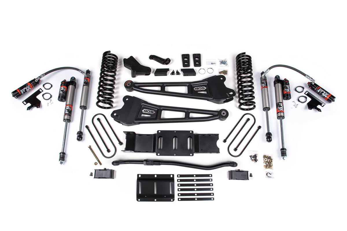 BDS Suspension 25-26 Ram 3500 4WD (Diesel) 4 Inch Radius Arm Suspension Lift Kit, 2 Inch Rear Lift w/o Overload, Block - Fox 2.5 PES Shocks BDS Suspension (BDS2152FPE)
