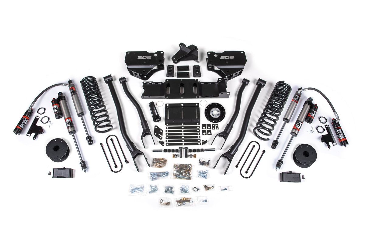 BDS Suspension 25-26 Ram 3500 (Gas) 4 Inch 4-Link Suspension Lift Kit W/ Indexing Ring, 3 Inch Rear Lift, OE Air Bag - Fox 2.5 PES Shocks BDS Suspension (BDS2164FPE)