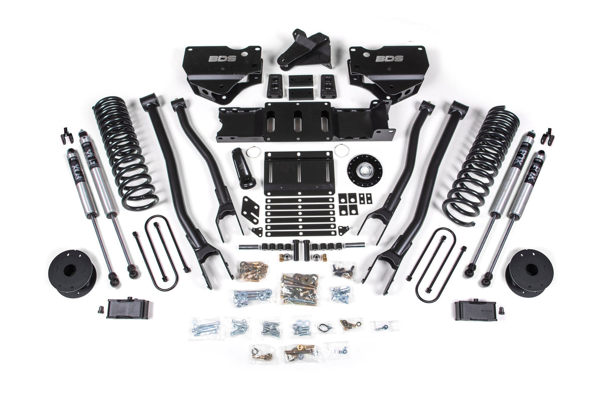 BDS Suspension 25-26 Ram 3500 (Gas) 4 Inch 4-Link Suspension Lift Kit W/ Indexing Ring, 3 Inch Rear Lift, OE Air Bag - Fox 2.0 IFP PS Shocks BDS Suspension (BDS2164FS)