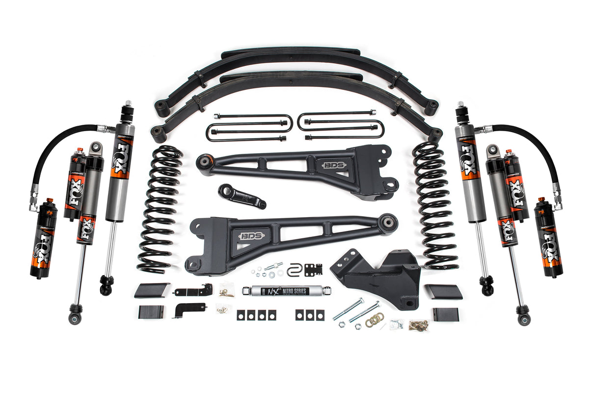 BDS Suspension 5 Inch Lift Kit w/ Radius Arm Ford F250/F350 Super Duty 23-24 4WD Diesel Leaf Springs Fox 2.5 Performance Elite (BDS2210FPE)