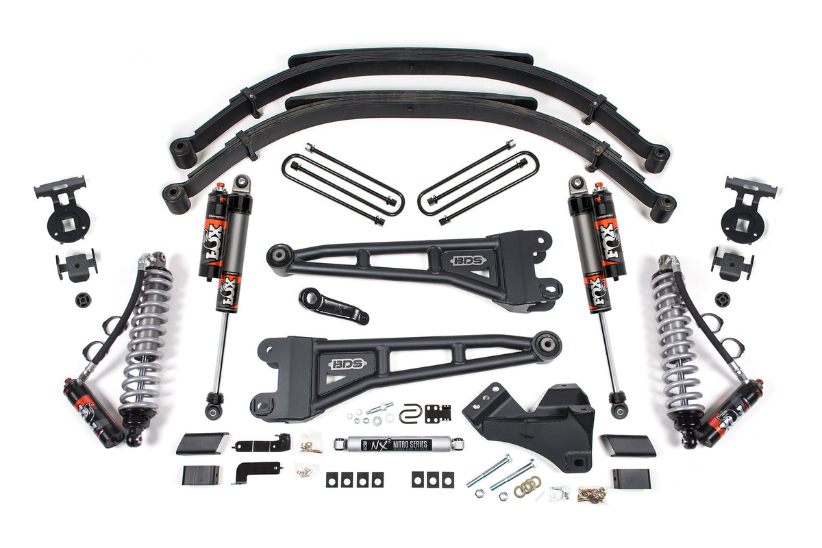 BDS Suspension 5 Inch Lift Kit w/ Radius Arm FOX 2.5 Coil-Over Conversion Performance Elite Ford F250/F350 Super Duty 23-24 4WD Diesel Leaf Springs 2.5 Performance Elite (BDS2211FPE)
