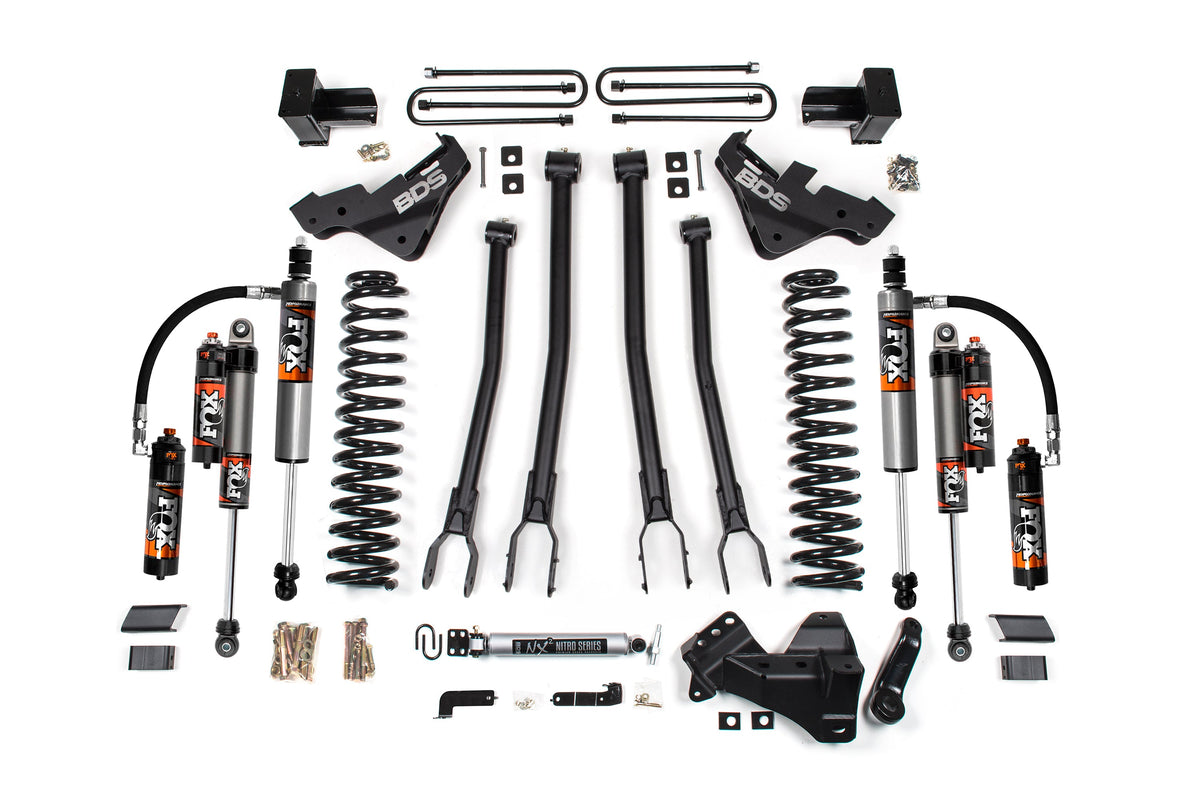 BDS Suspension 23-26 Ford F-350 Super Duty 4WD 5 Inch 4-Link Suspension Lift Kit, 2 Inch Rear, Block, Gas, DRW - Fox 2.5 Performance Series Shocks BDS Suspension (BDS2251FPS)