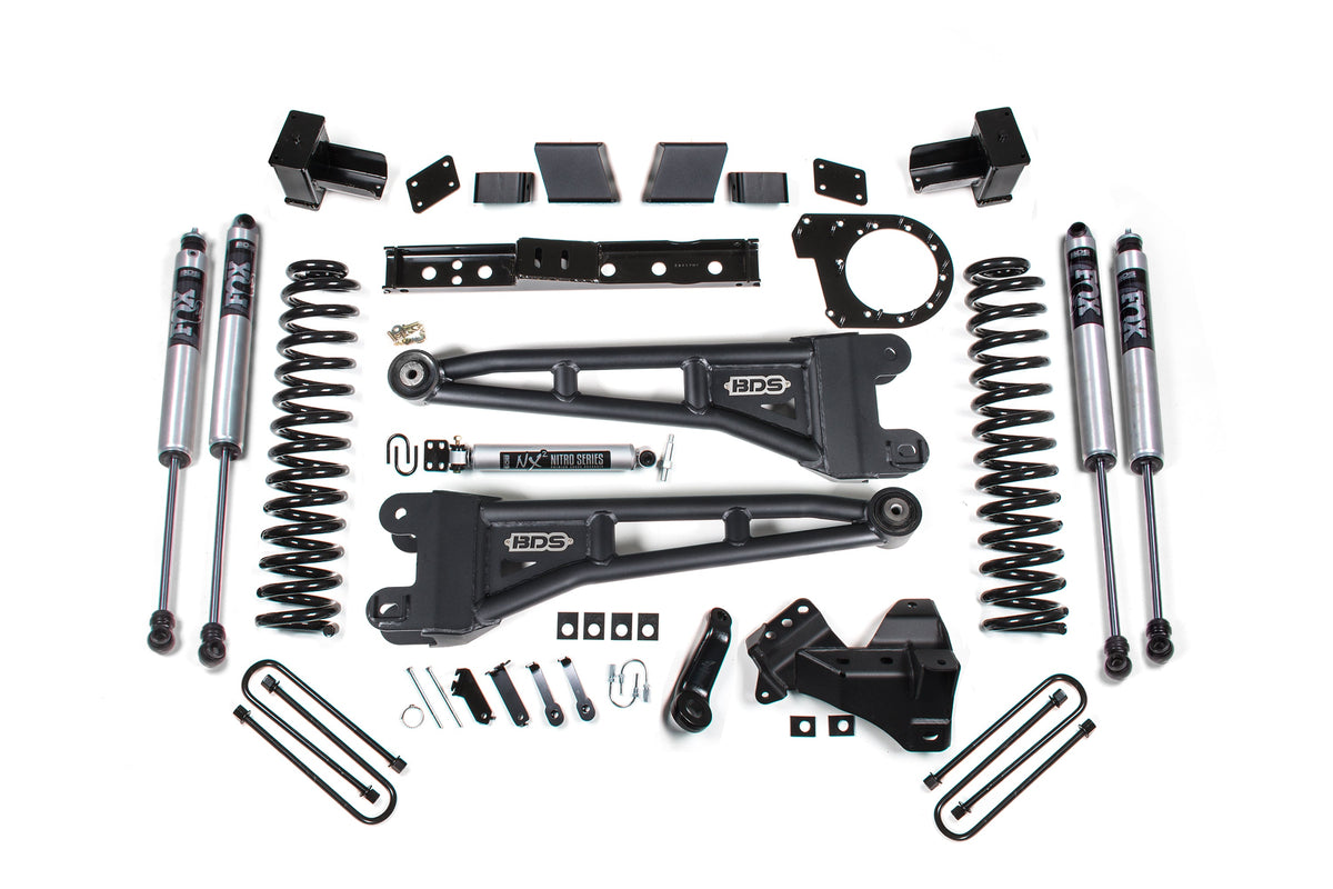 BDS Suspension 23-26 Ford F-350 DRW 4WD 7 Inch Radius Arm Suspension Lift Kit, 5 Inch Rear, Block, Diesel - NX2 Nitro Series Shocks Front and Rear BDS Suspension (BDS2260H)