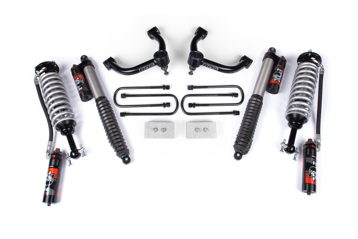 BDS Suspension 21-25 Ford F-150 3 Inch Suspension Lift Kit, Incl/ Sensor UCAs - Fox 2.5 Performance Elite Series C/O Front, Fox 2.0 IFP Performance Elite Series Rear Shocks BDS Suspension (BDS2263PES)
