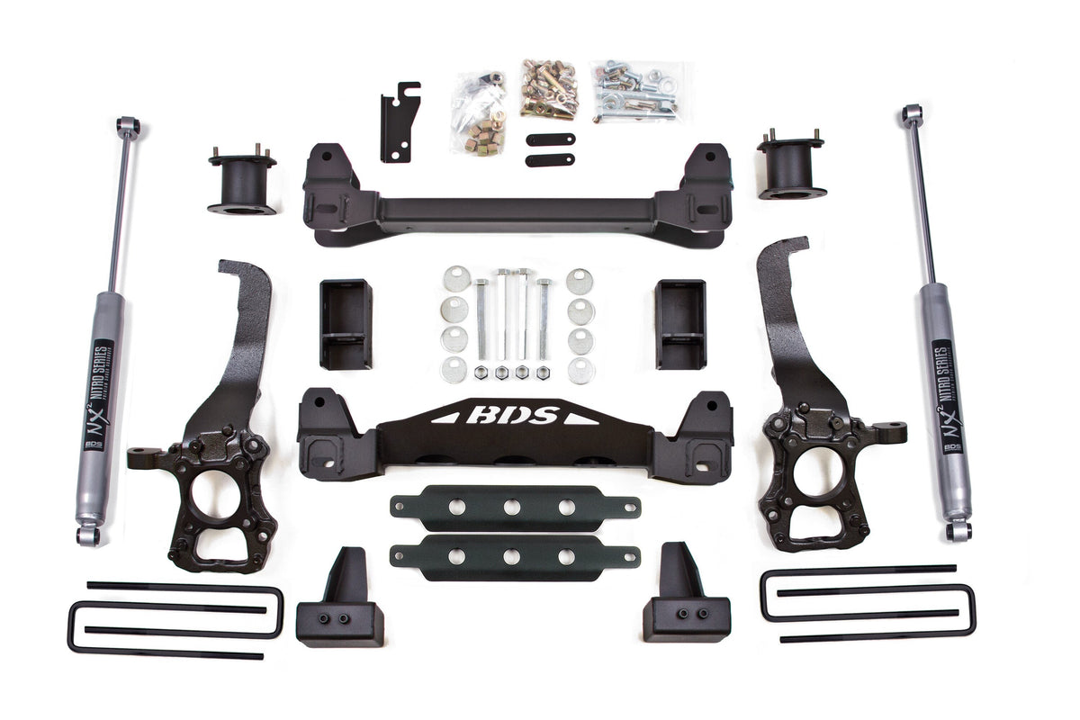 BDS Suspension 09-13 Ford F150 2wd 6 Inch Suspension Lift Kit, 4 Inch Rear Lift, Block - N/A, Nitro Shocks BDS Suspension (BDS2266H)