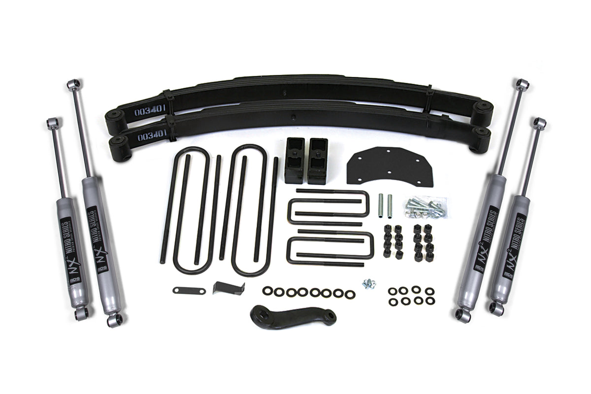 BDS Suspension 4 Inch Lift Kit Ford F350 Monobeam 80-96 4WD Fox 2.0 Performance Shocks (BDS308FS)