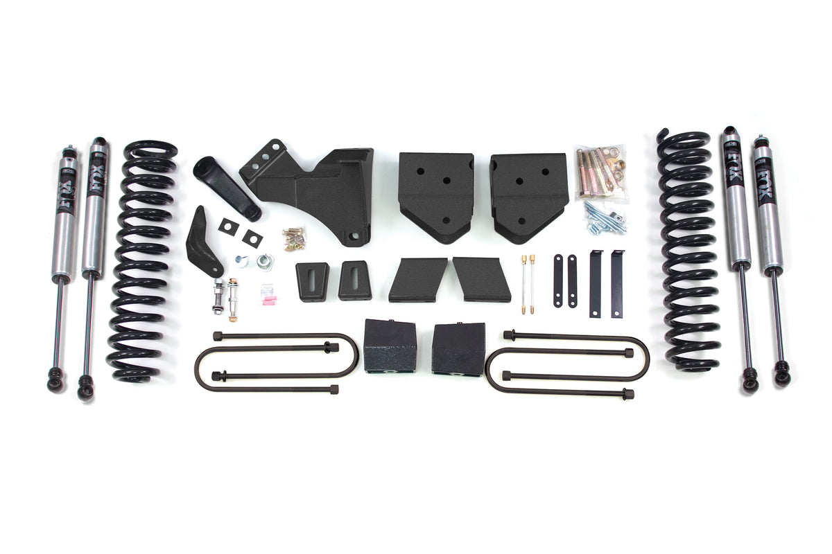 BDS Suspension 6 Inch Lift Kit Ford F250/F350 Super Duty 05-07 4WD Diesel 5 Inch Block With Overload Fox 2.0 Performance (BDS350FS)