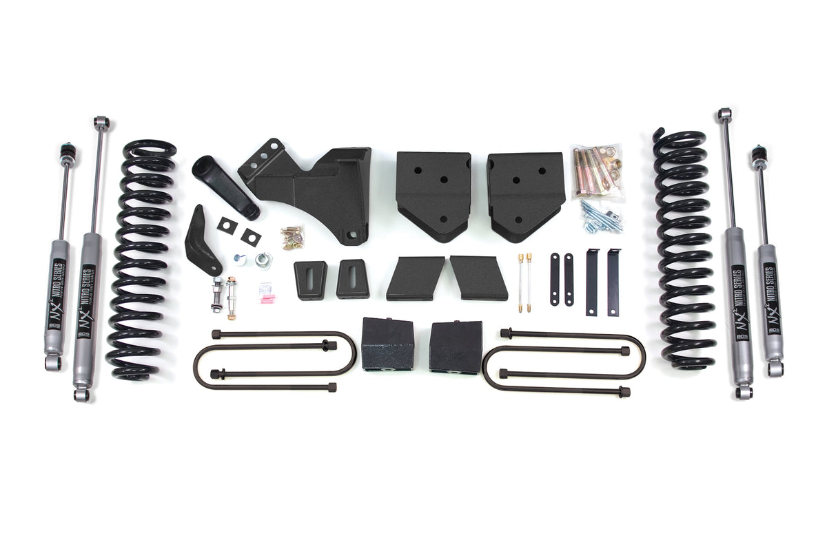 BDS Suspension 6 Inch Lift Kit Ford F250/F350 Super Duty 05-07 4WD Diesel 5 Inch Block With Overload NX2 Nitro (BDS350H)