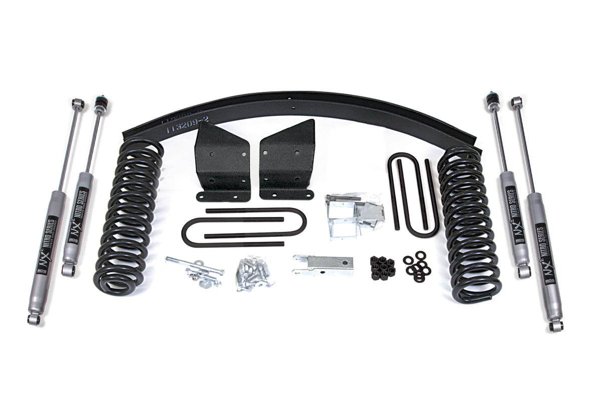 BDS Suspension 4 Inch Lift Kit Ford F100/F150 73-76 4WD Leaf Springs NX2 Nitro (BDS374H)