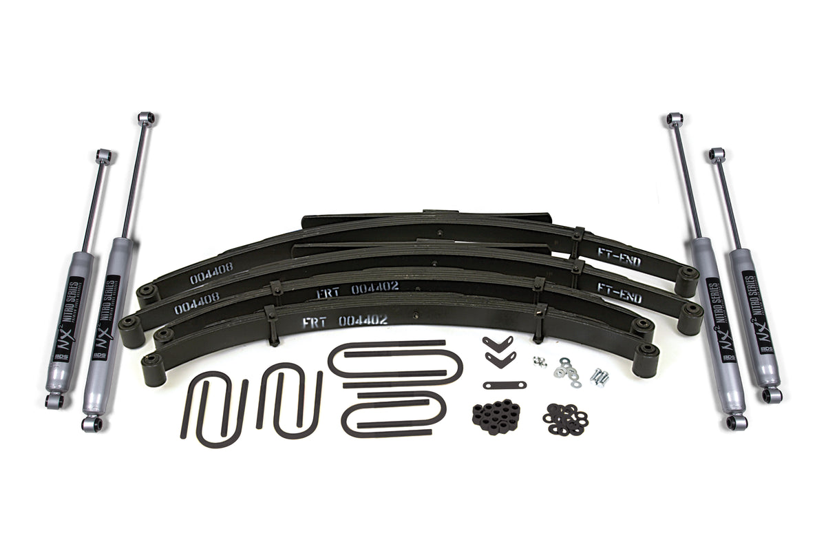 BDS Suspension 4 Inch Lift Kit Jeep Cherokee SJ Wagoneer Grand Wagoneer or J10/J20 74-89 Block Kit NX2 Nitro (BDS403H)