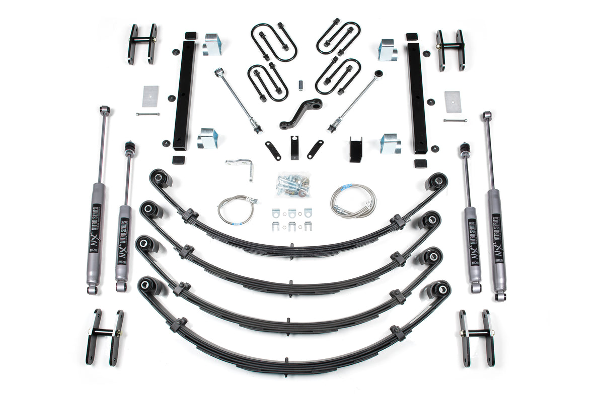 BDS Suspension 4.5 Inch Lift Kit Jeep Wrangler YJ 87-95 Light Duty Leaf Springs NX2 Nitro (BDS411H)