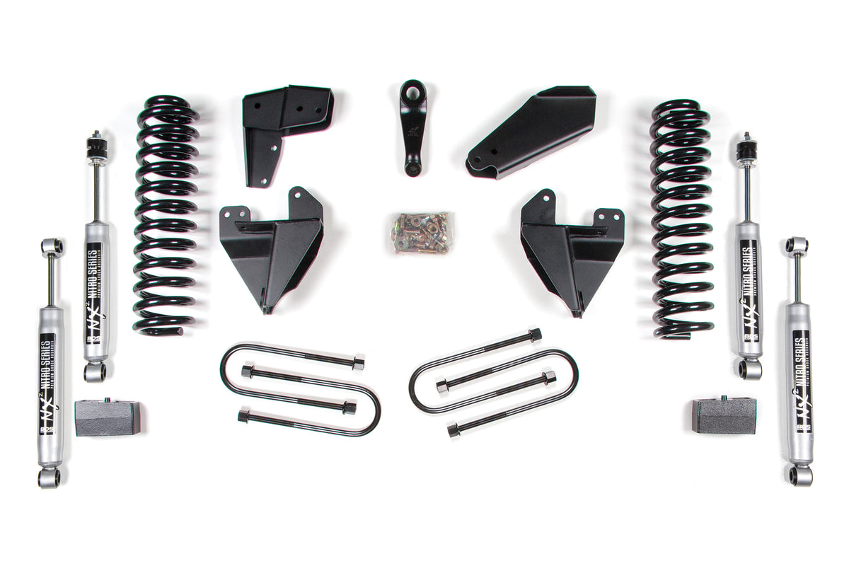 BDS Suspension 4 Inch Lift Kit Ford F100/F150 80-96 4WD 2 Inch Leaf Springs NX2 Nitro (BDS500H)
