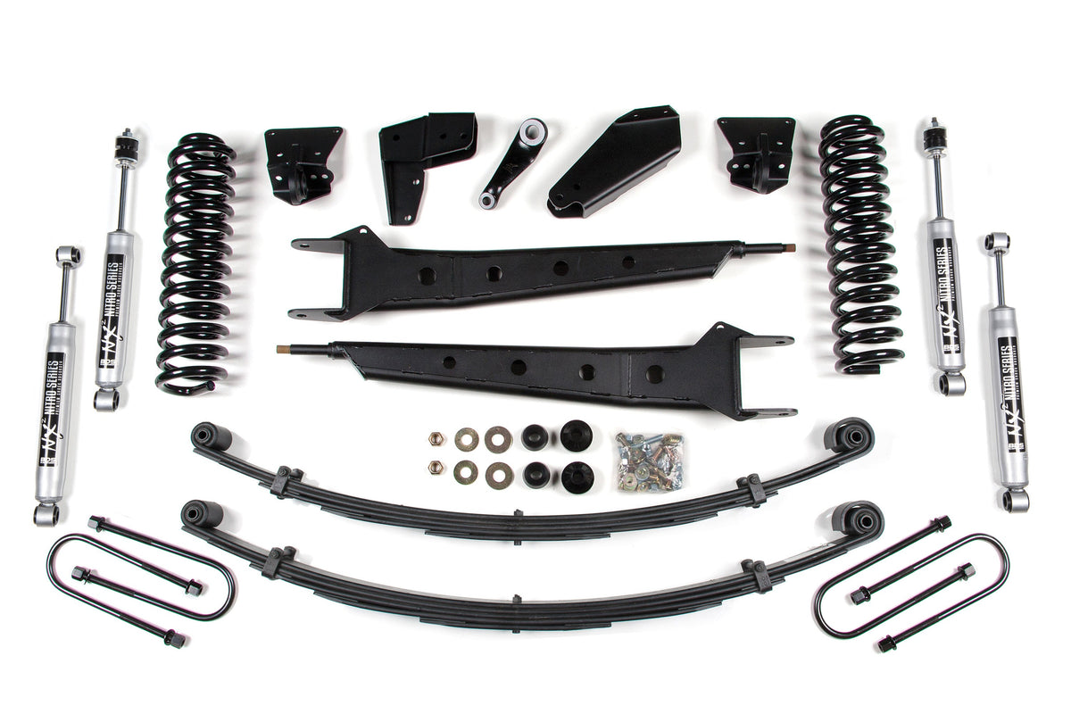 BDS Suspension 6 Inch Lift Kit w/ Radius Arm Ford F100/F150 80-96 4WD 6 Inch Leaf Springs NX2 Nitro (BDS512H)