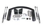 BDS Suspension 4 Inch Lift Kit Ford Bronco 78-79 4WD Staggered Front Shock Block Kit and Add A Leaf NX2 Nitro (BDS522H)