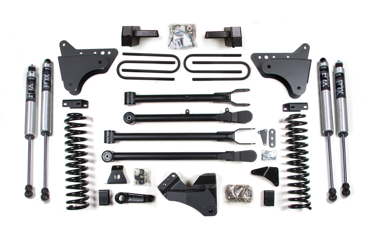 BDS Suspension 6 Inch Lift Kit w/ 4-Link Ford F250/F350 Super Duty 08-10 4WD Gas Block Without Factory Overload FOX 2.0 Performance (BDS564FS)
