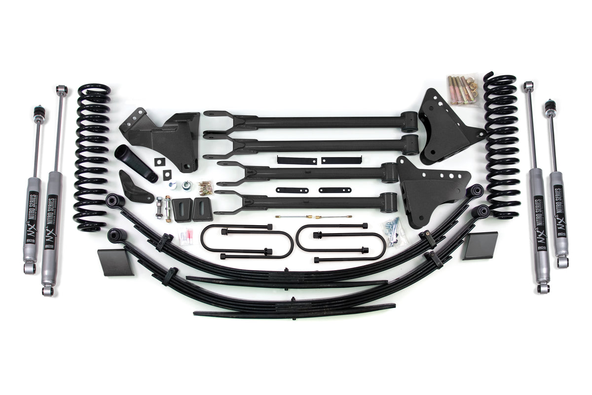 BDS Suspension 8 Inch Lift Kit w/ 4-Link Ford F250/F350 Super Duty 08-10 4WD Gas Fox 2.0 Performance Shocks (BDS566FS)