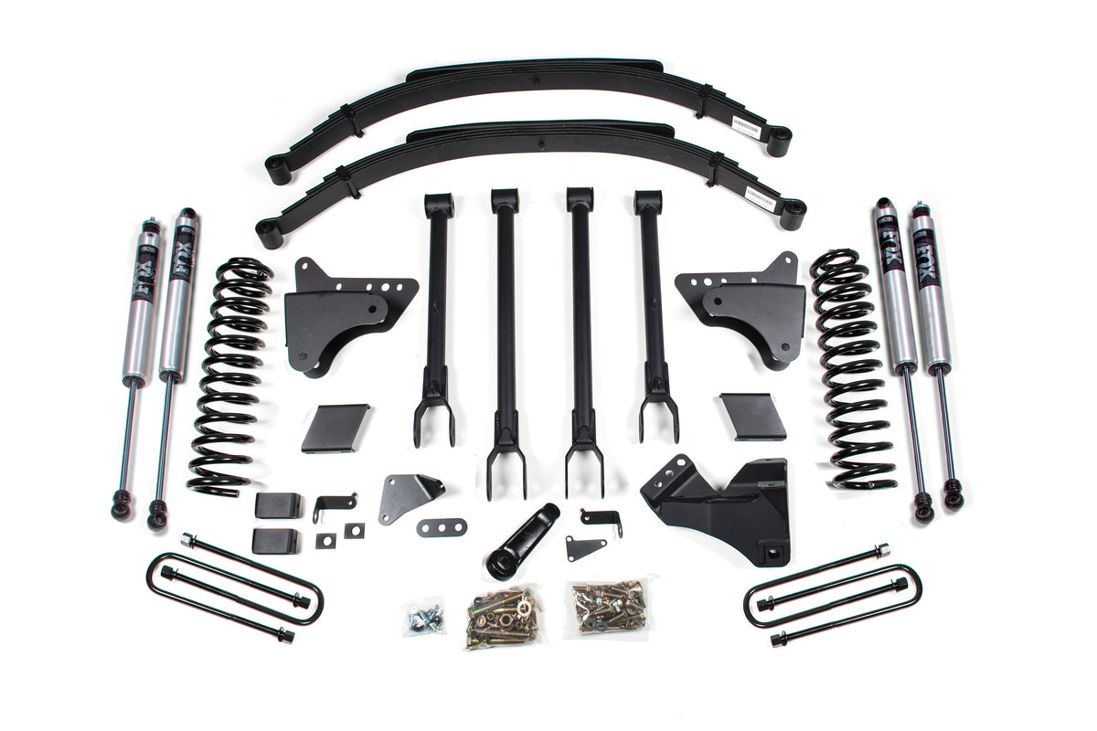 BDS Suspension 6 Inch Lift Kit w/ 4-Link Ford F250/F350 Super Duty 11-16 4WD Diesel 2 Inch Rear Blocks NX2 Nitro (BDS596H)