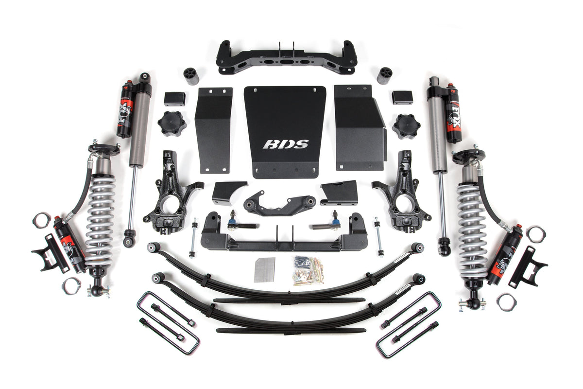 BDS Suspension 6 Inch Lift Kit FOX 2.5 Performance Elite Leaf Springs Coil-Over Aluminum/Cast Steel 14-18 Silverado/Sierra 1500 4WD BDS Suspension (BDS718PES)