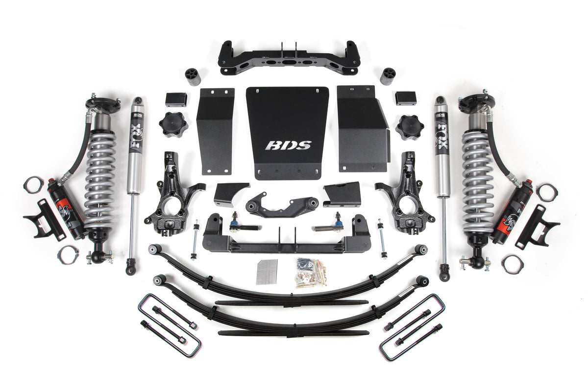 BDS Suspension 6 Inch Lift Kit FOX 2.0 Performance Leaf Springs Coil-Over Aluminum/Stamped Steel 14-18 Silverado/Sierra 1500 4WD BDS Suspension (BDS718PSS)